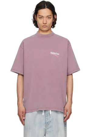 Balenciaga Purple Political Campaign T-shirt