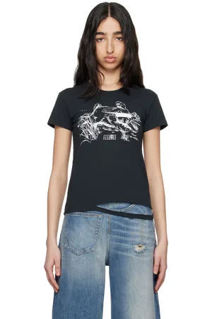 Maison Margiela Black Rabbit Print T-shirt