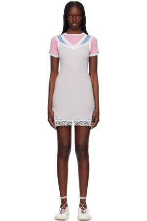 AMBUSH Gray Layered Minidress
