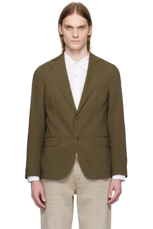 HUGO BOSS Khaki Slim-Fit Suit Blazer