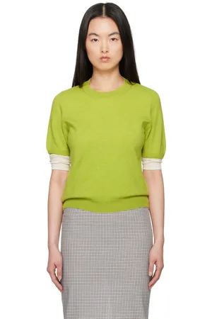 &Daughter Green Emer Cashmere T-shirt