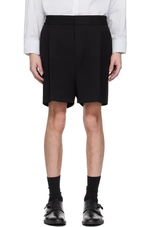 HUGO BOSS Black Pleated Shorts