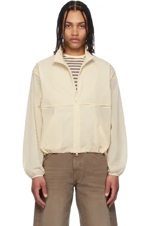 Coor Beige Pinched Layered Windbreaker Jacket