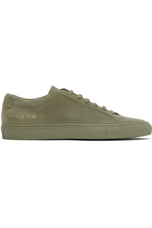 COMMON PROJECTS Green Achilles Tonal Suede Sneakers