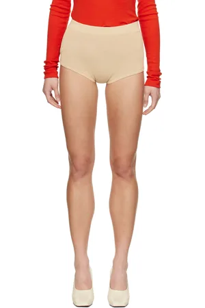 Entire Studios Beige Knit Cuts Shorts
