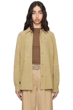 Totême Beige Soft Suede Overshirt