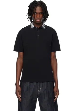 Palm Angels Black Neck Logo Polo