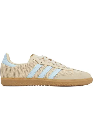adidas Beige & Blue Samba OG Sneakers