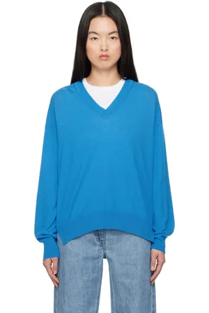 &Daughter Blue Tahra Cashmere V-Neck Sweater