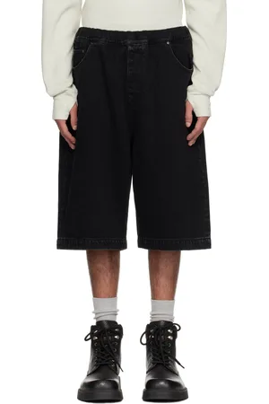 Entire Studios Black Spar Denim Shorts