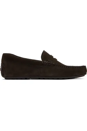 HUGO BOSS Brown Portuguese-Crafted Suede Loafers