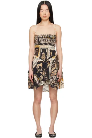 Isabel Marant Black & Yellow Anka Minidress