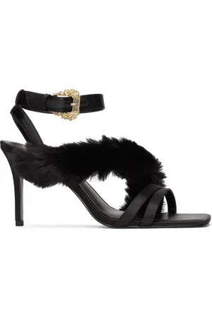 VERSACE Black Emily Heeled Sandals