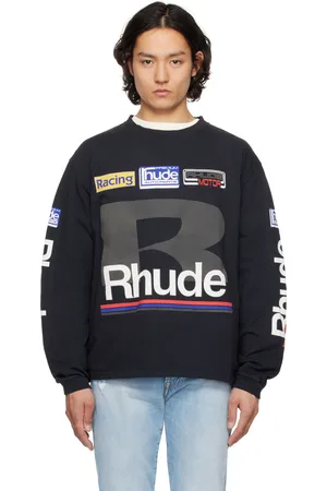 Rhude Black Petrol Patch Long Sleeve T-shirt