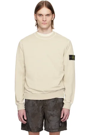 Stone Island Beige Mafilé Fleece Old Effect Sweatshirt