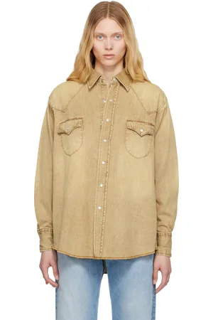 Carter Young Beige Western Denim Shirt