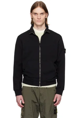 Stone Island Black Mafilé Fleece Old Effect Sweatshirt