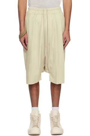 Rick Owens Off-White Hollywood Rick S Pods Leather Shorts