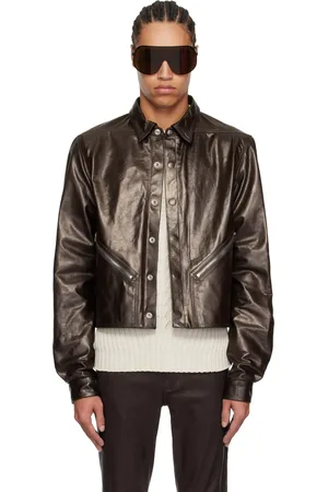 Rick Owens Brown Hollywood Tour Alice Leather Jacket