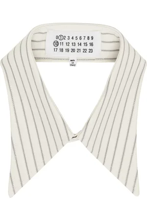 Maison Margiela Off-White & Gray Stripe Collar