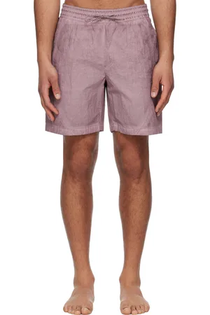 Coor Purple Lipstop Over Dying Curved Swim Shorts