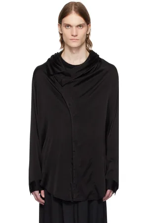 JULIUS Satin Wrap-Neck Shirt
