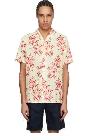 Orlebar Brown Off-White & Red Hibbert Linen Shirt