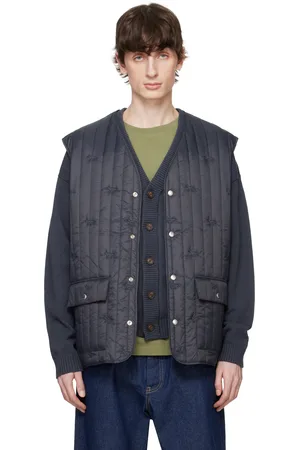 Maison Kitsuné Gray Sleeveless Quilted Vest