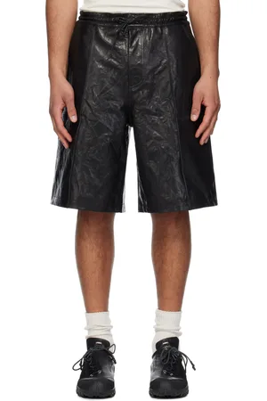 Coor Ramskin Crease Leather Bermuda Shorts