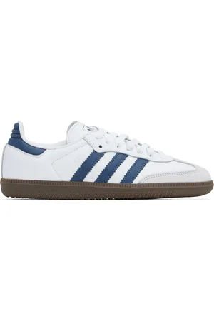 adidas White & Navy Samba OG Sneakers