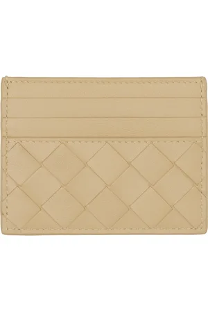 Bottega Veneta Beige Credit Card Holder