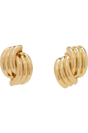 ANINE BING Crossover Ribbed Earrings