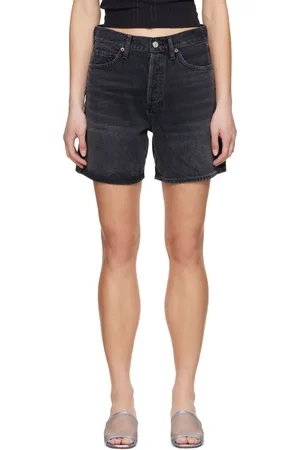 AGOLDE Black Dame Denim Shorts