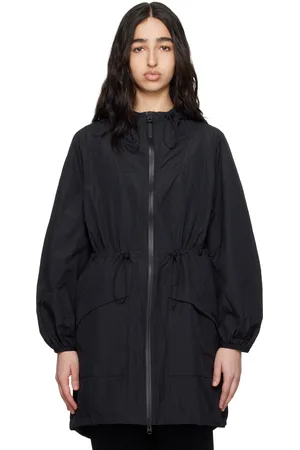 Mackage Black Alyster Packable Long Rain Coat