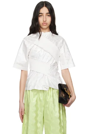 SUPER YAYA Off-White Nellie Twist T-shirt