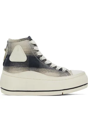 R13 SSENSE Exclusive Black & Beige Kurt High Top Sneakers