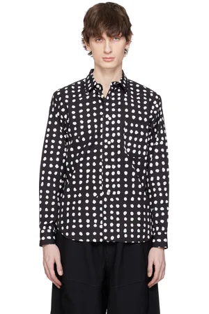 Comme des Garçons Black & White Cotton Broad Shirt
