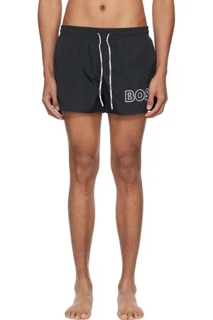 HUGO BOSS Black Outline Swim Shorts
