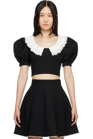 Shushu/Tong Black Puff Sleeve Blouse
