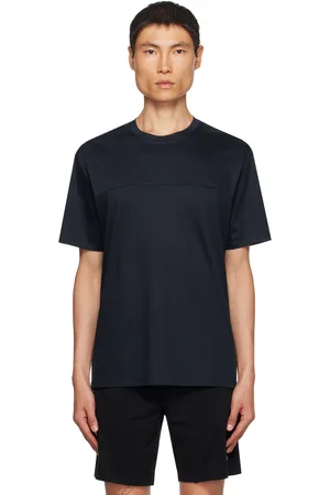 HUGO BOSS Navy Embroidered T-Shirt