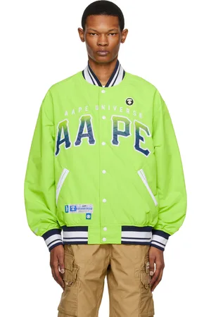 A Bathing Ape Green Reversible Bomber Jacket