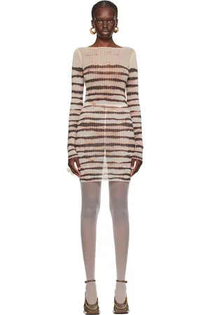 Jean Paul Gaultier Beige KNWLS Edition Minidress