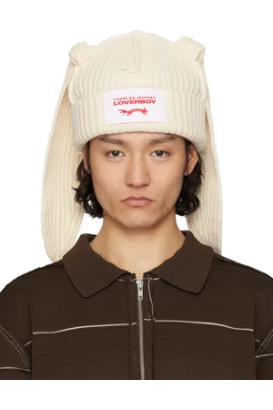 Charles Jeffrey Loverboy White Chunky Rabbit Beanie
