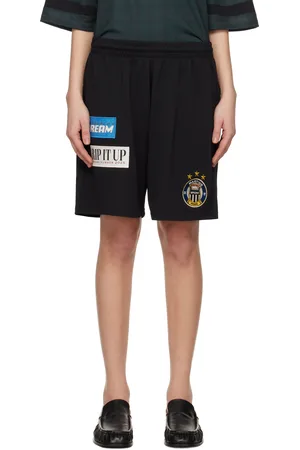 MARTINE ROSE Black Football Shorts