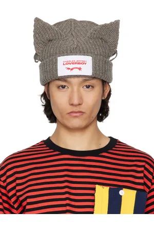Charles Jeffrey Loverboy SSENSE Exclusive Gray Chunky Ears Beanie