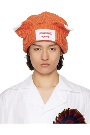 Charles Jeffrey Loverboy Orange Chunky Ears Beanie