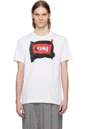 Marni White Painted Collage Logo T-shirt