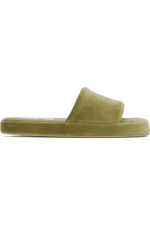 The Row Khaki Pillow Slippers