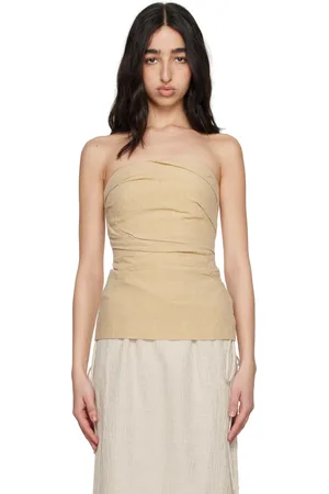 TOVE Beige Izel Bandeau Top