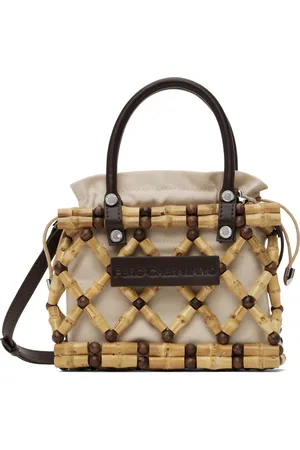 Feng Chen Wang Biege Woven Bag